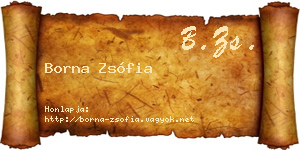 Borna Zsófia névjegykártya